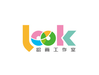 周金進的look繪畫工作室logo設計