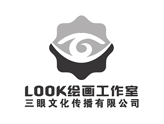 彭波的look繪畫工作室logo設計