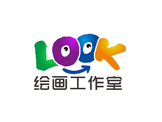 盛銘的look繪畫工作室logo設計