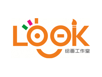 趙鵬的look繪畫工作室logo設計