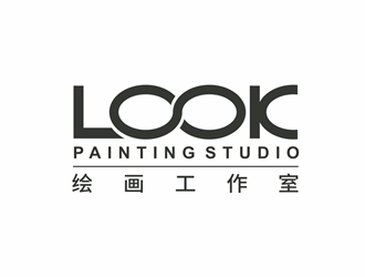 唐國(guó)強(qiáng)的look繪畫(huà)工作室logo設(shè)計(jì)