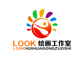 余亮亮的look繪畫工作室logo設計