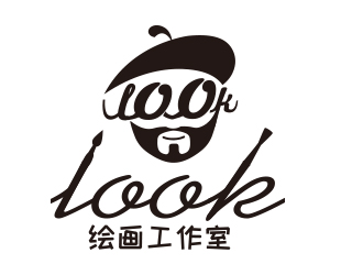 向正軍的look繪畫(huà)工作室logo設(shè)計(jì)