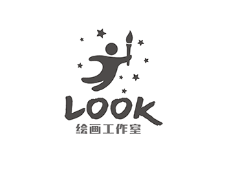 梁俊的look繪畫工作室logo設(shè)計