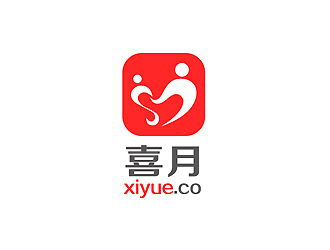 秦曉東的喜月logo設計