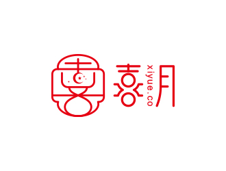 黃安悅的喜月logo設計