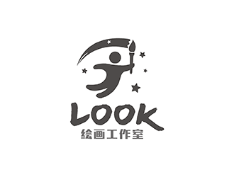 梁俊的look繪畫工作室logo設(shè)計