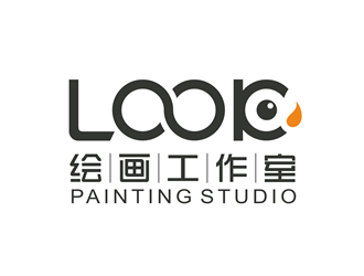 唐國強(qiáng)的look繪畫工作室logo設(shè)計