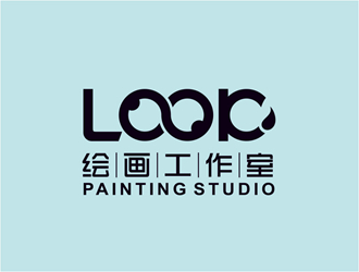 唐國強(qiáng)的look繪畫工作室logo設(shè)計