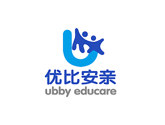 秦曉東的優(yōu)比安親兒童教育logo設(shè)計