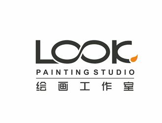 look繪畫工作室logo設(shè)計