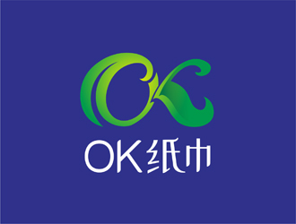 陳今朝的ok紙巾logo設(shè)計