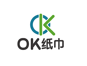 秦曉東的ok紙巾logo設(shè)計