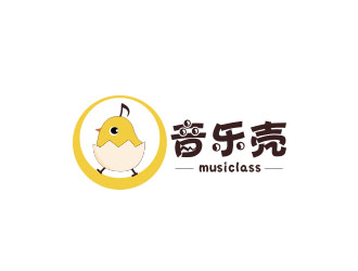 朱紅娟的音樂殼在線音樂教育logologo設(shè)計