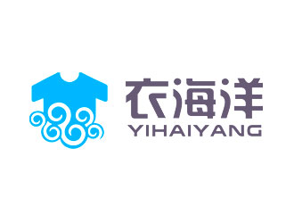 鐘炬的yihaiyang衣海洋logo設計