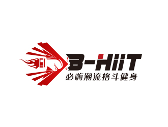 黃安悅的B-HIIT   必嗨潮流格斗健身logo設計