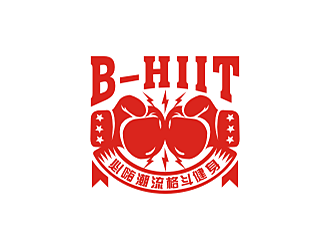 勞志飛的B-HIIT   必嗨潮流格斗健身logo設(shè)計(jì)