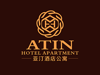 勞志飛的亞汀酒店公寓 ATIN HOTEL APARTMENTlogo設(shè)計(jì)