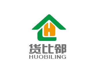 李賀的貨比鄰logo設計