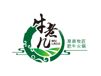 黃安悅的牛老幾草原牧匠肥牛火鍋logo設計