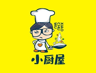 曾翼的小廚屋餐廳卡通LOGOlogo設(shè)計