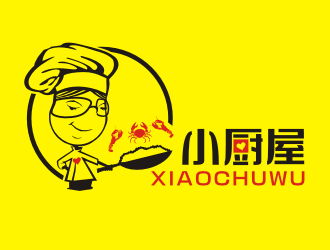 姜彥海的小廚屋餐廳卡通LOGOlogo設(shè)計