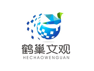 郭慶忠的鶴巢文觀logo設(shè)計