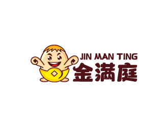 周金進(jìn)的金滿庭休閑食品卡通logo設(shè)計logo設(shè)計