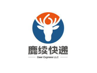 朱紅娟的英文：Deer Express LLC, 中文：鹿續(xù)快遞logo設(shè)計(jì)