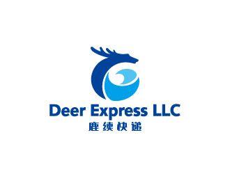 周金進(jìn)的英文：Deer Express LLC, 中文：鹿續(xù)快遞logo設(shè)計(jì)