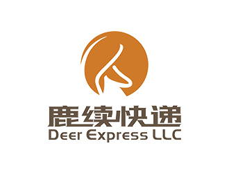 鄭錦尚的英文：Deer Express LLC, 中文：鹿續(xù)快遞logo設(shè)計(jì)