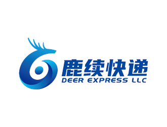 王濤的英文：Deer Express LLC, 中文：鹿續(xù)快遞logo設(shè)計(jì)