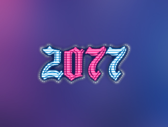 黃安悅的2077logo設(shè)計