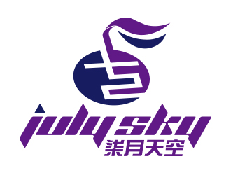 向正軍的柒月天空logo設(shè)計