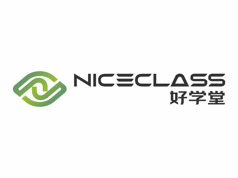 英文名字是“Niceclass ”，中文名字是“好學(xué)堂”logo設(shè)計