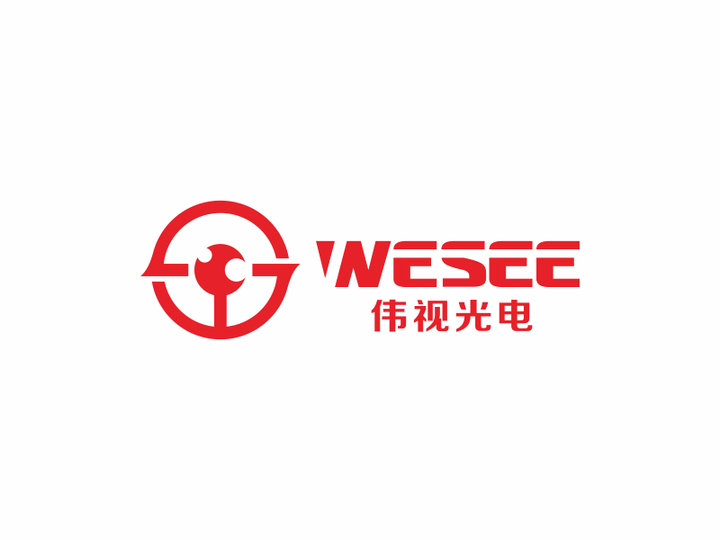 何嘉健的WeSee   偉視光電logo設(shè)計(jì)