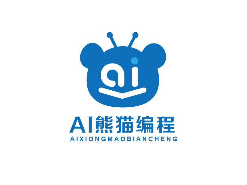 朱紅娟的AI熊貓編程logo設(shè)計