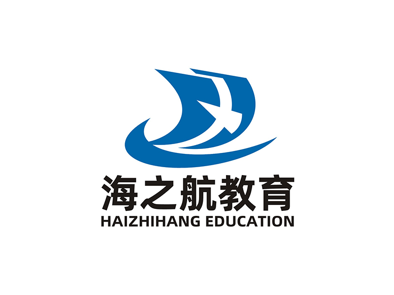 周都響的海之航教育logo設(shè)計