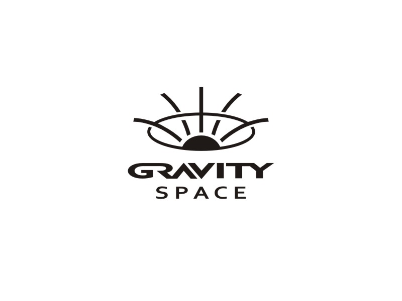 姜彥海的GRAVITY SPACE黑白色logo設(shè)計