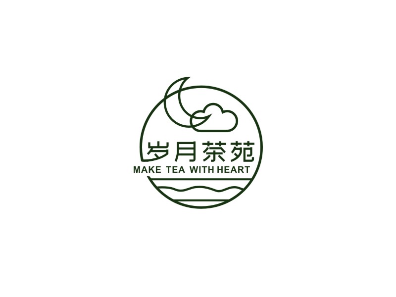 姜彥海的歲月茶苑中國風logo設計