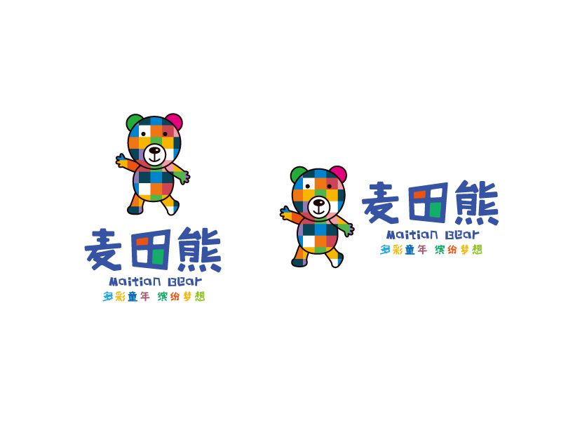 張俊的麥田熊動(dòng)物卡通設(shè)計(jì)logo設(shè)計(jì)