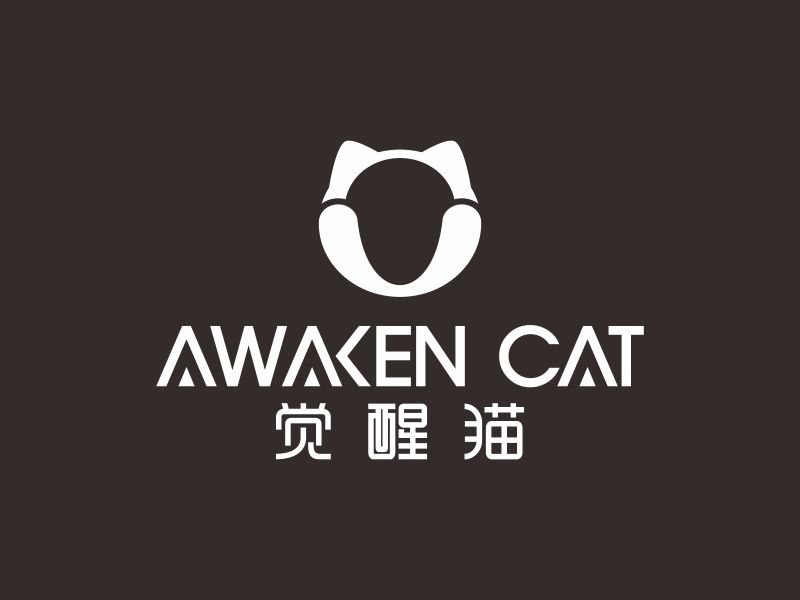 何嘉健的覺醒貓 AWAKEN CATlogo設(shè)計