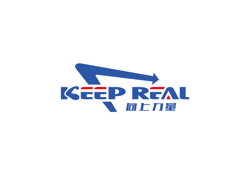 朱紅娟的中文名：向上力量 英文名：keep reallogo設計