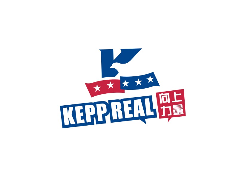 姜彥海的中文名：向上力量 英文名：keep reallogo設計