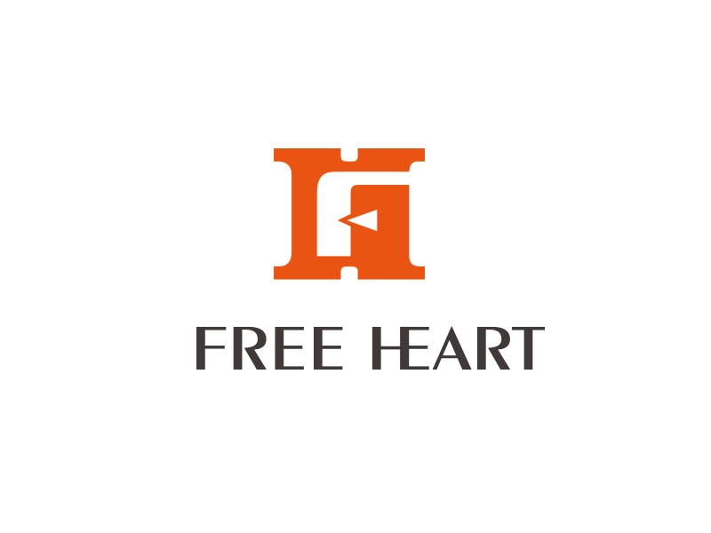 朱紅娟的中文：自由的心     英文：Free heartlogo設(shè)計