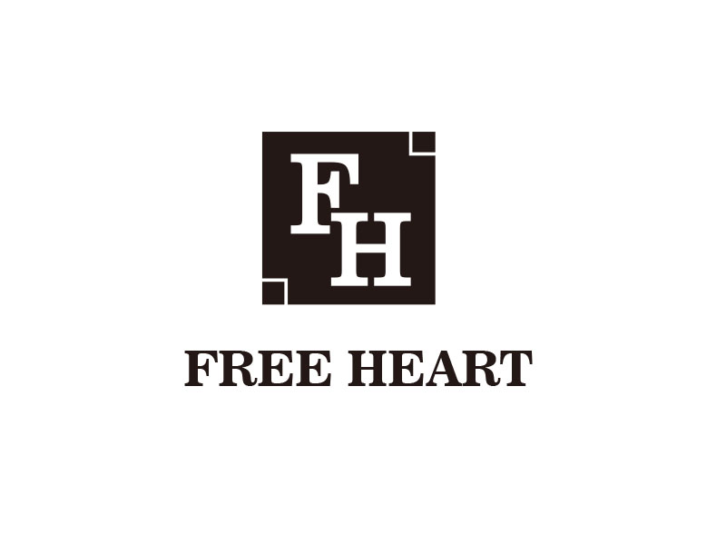 朱紅娟的中文：自由的心     英文：Free heartlogo設(shè)計