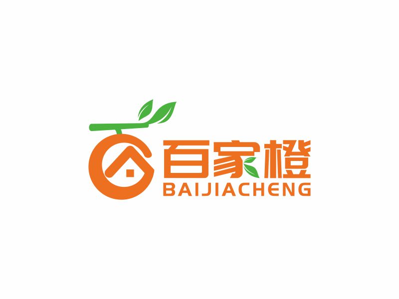 何嘉健的百家橙logo設計