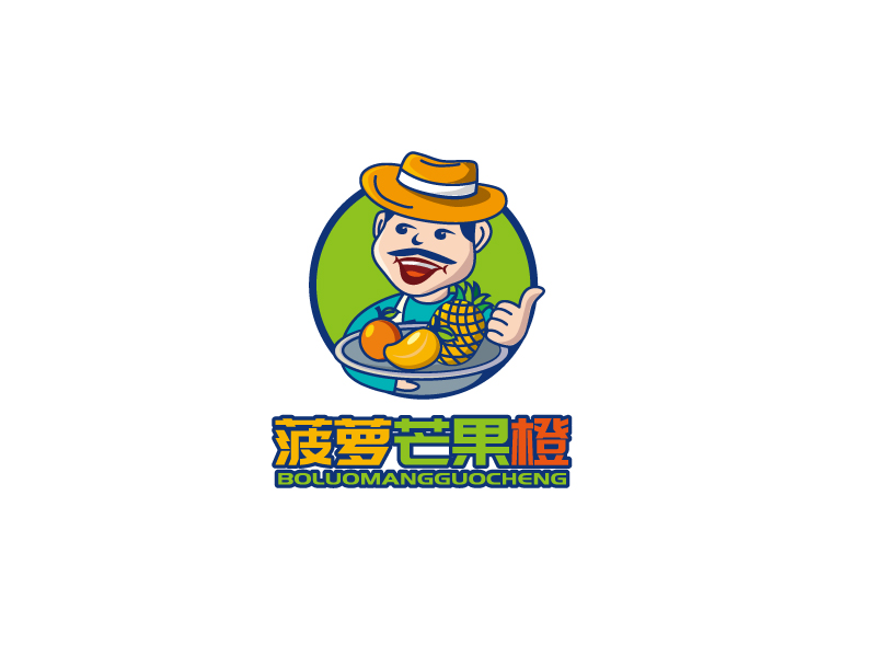 張俊的菠蘿芒果橙logo設計