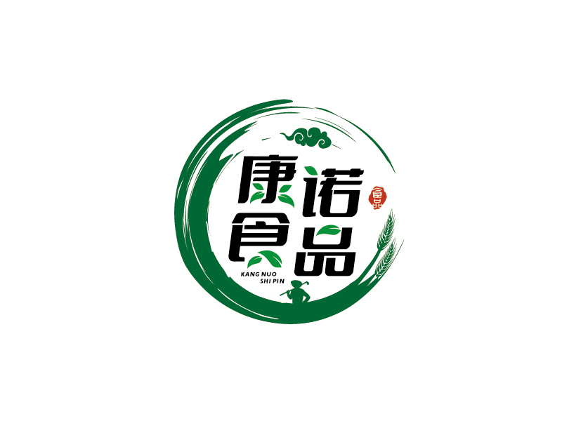 李寧的康諾食品logo設計