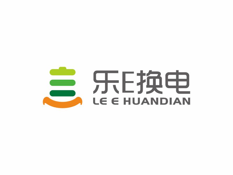 何嘉健的樂E換電logo設計